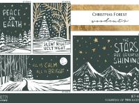 JET-6020a-Christmas Forest Woodcut